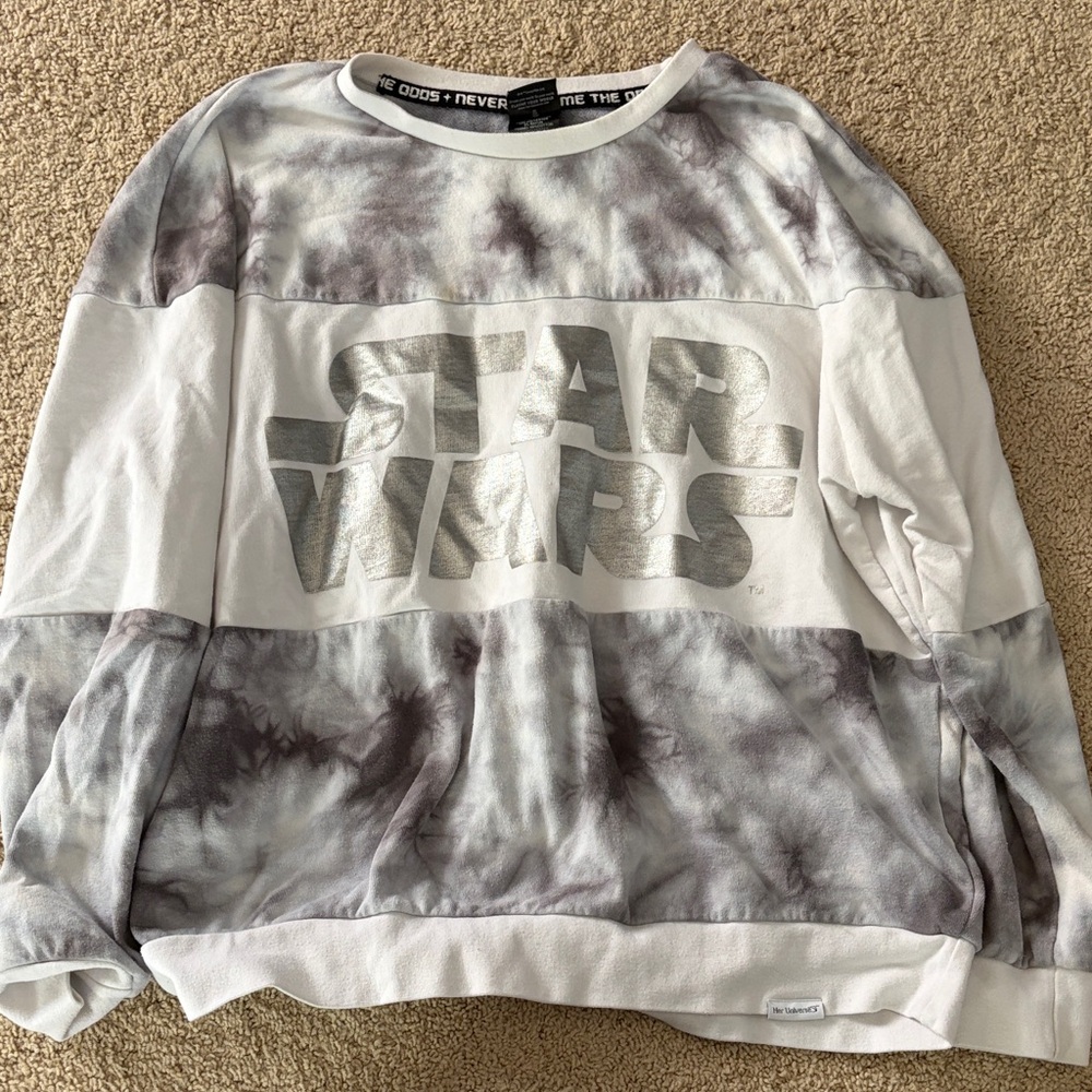 Her Universe Gray Tie-Dye Star Wars Sweater